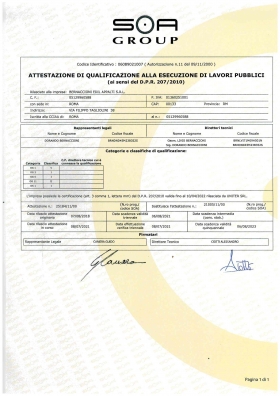 ATTESTAZIONE SOA - Bernaccioni Edil Appalti S.r.l